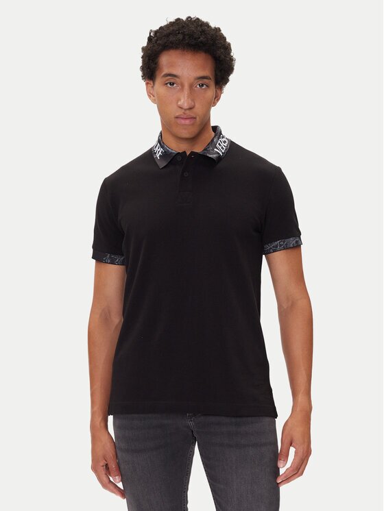 Versace Jeans Couture Тениска с яка и копчета 79GAGT03 CJ01T Regular Fit