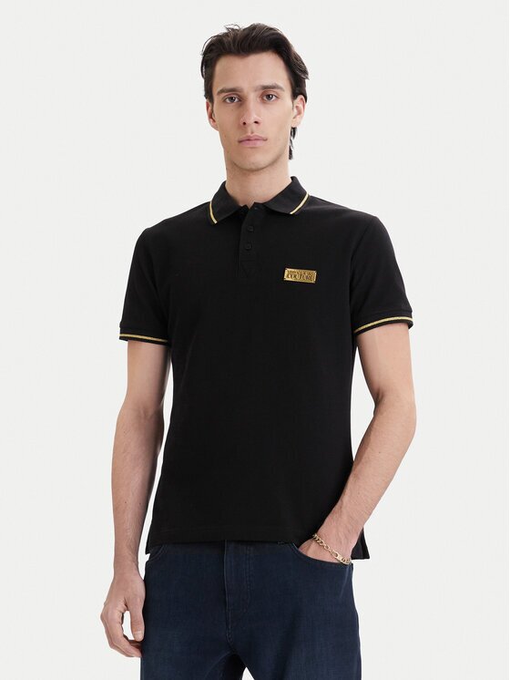 Versace Jeans Couture Тениска с яка и копчета 80GAGT05 CJ01T Regular Fit