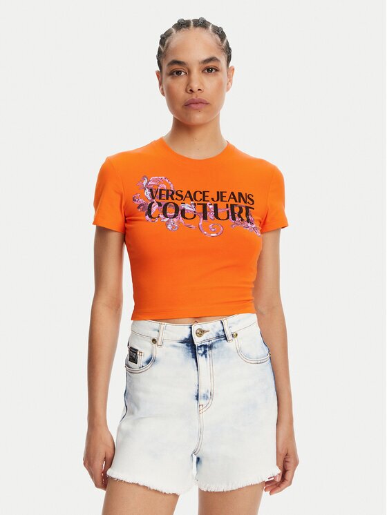 Versace Jeans Couture Тишърт 78HAHC05 Slim Fit