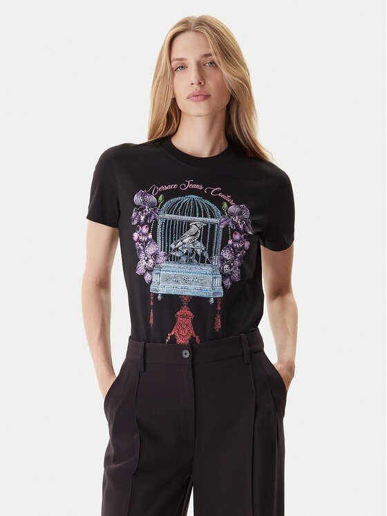Versace Jeans Couture Тишърт 79HAHP04 CJ01P Regular Fit
