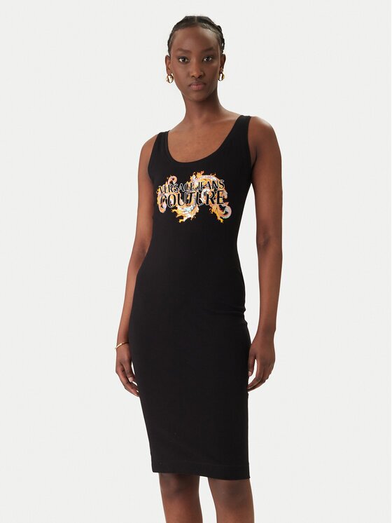 Versace Jeans Ежедневна рокля 80HAOE02 Slim Fit