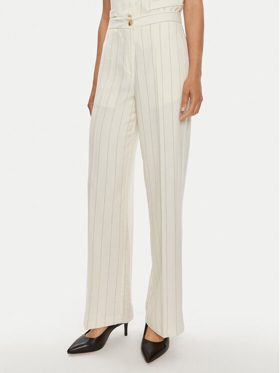 VICOLO Текстилни панталони TB2344 Екрю Regular Fit