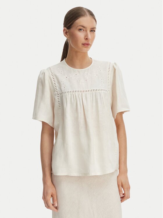 Weekend Max Mara Блуза Bacino 2615941082 Екрю Relaxed Fit