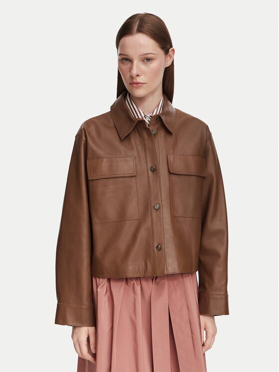 Weekend Max Mara Кожено яке Piovra 2625446021 Regular Fit