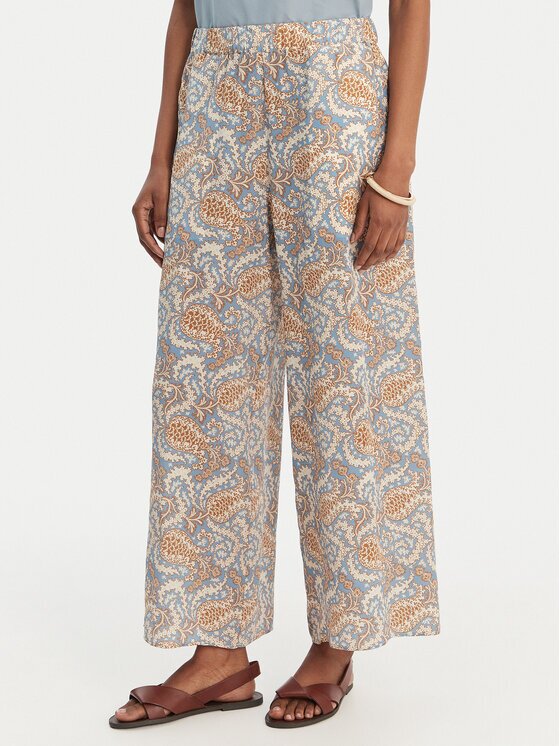 Weekend Max Mara Панталони тип кюлоти Nirvana 2615131132 Светлосиньо Loose Fit