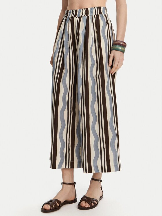 Weekend Max Mara Панталони тип кюлоти Virgin 2515131102 Светлосиньо Relaxed Fit