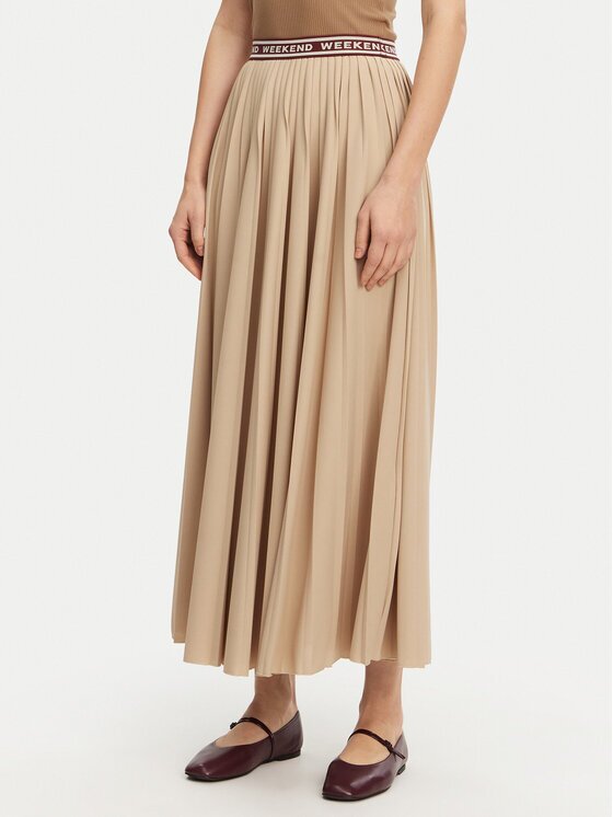 Weekend Max Mara Плисирана пола Bleu 2515771031 Regular Fit