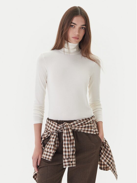 Weekend Max Mara Поло Multif 2525946022 Екрю Slim Fit