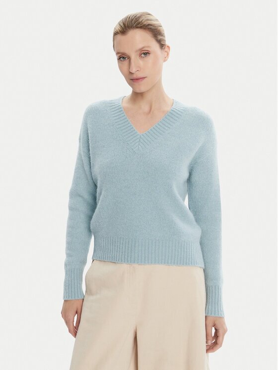 Weekend Max Mara Пуловер Visista 2525366122 Светлосиньо Regular Fit