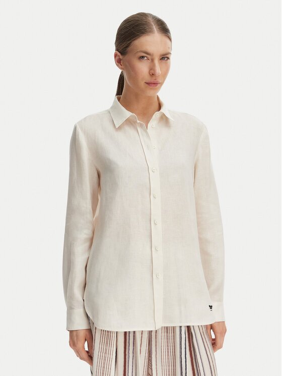 Weekend Max Mara Риза Werner 2615111072 Екрю Regular Fit