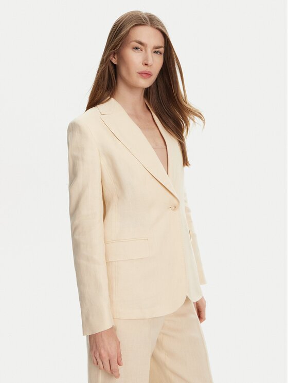 Weekend Max Mara Сако Nalut 2515041012 Екрю Regular Fit