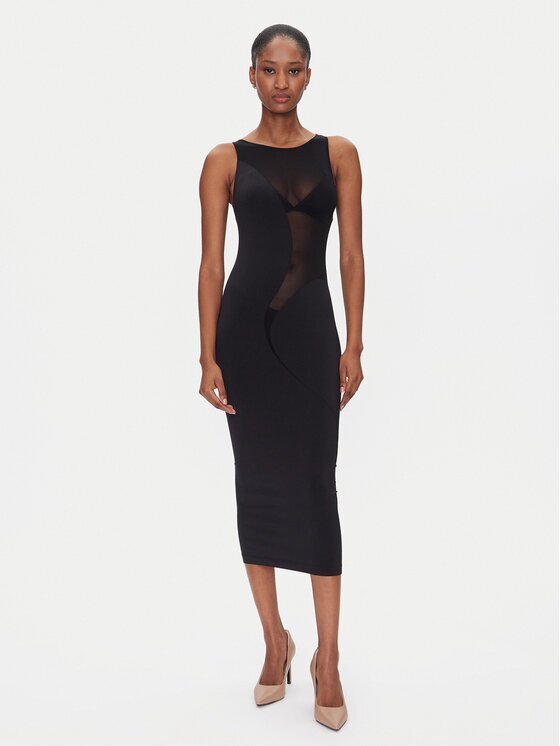 Wolford Коктейлна рокля Satin Sheer 57176 Slim Fit