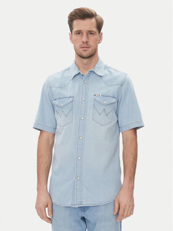 Wrangler дънкова риза Western 112362742 Regular Fit