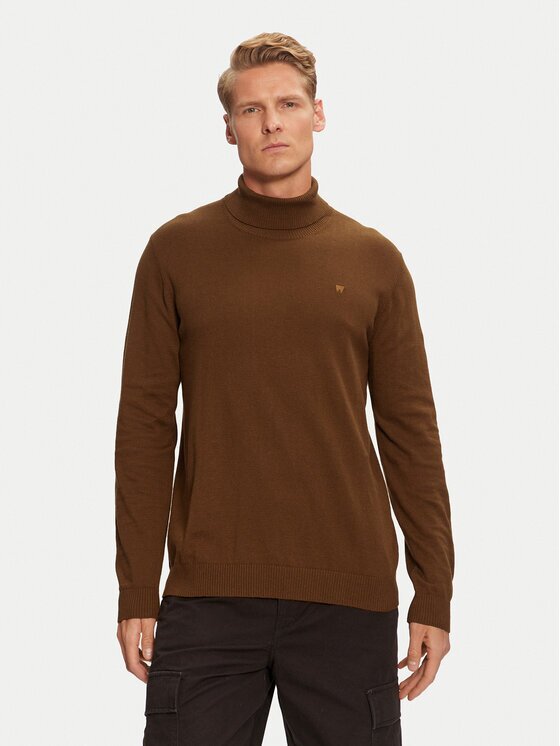 Wrangler Поло 112357293 Кафяв Regular Fit