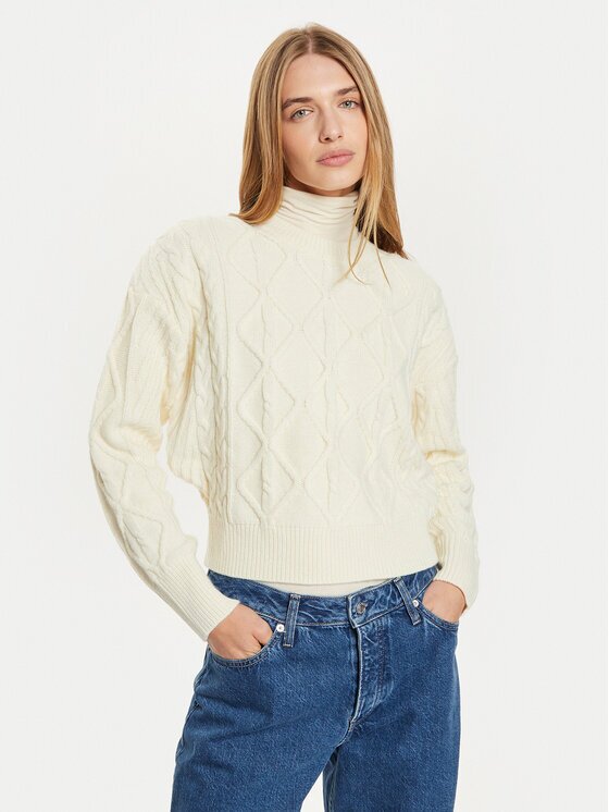 Wrangler Пуловер 112356472 Екрю Regular Fit