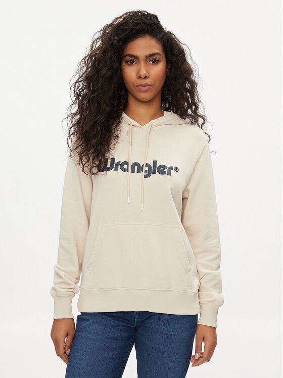 Wrangler Суитшърт 112350335 Екрю Regular Fit