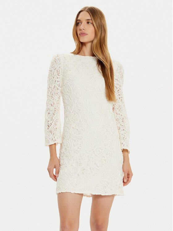 YAS Коктейлна рокля Elenor 26032155 Екрю Regular Fit