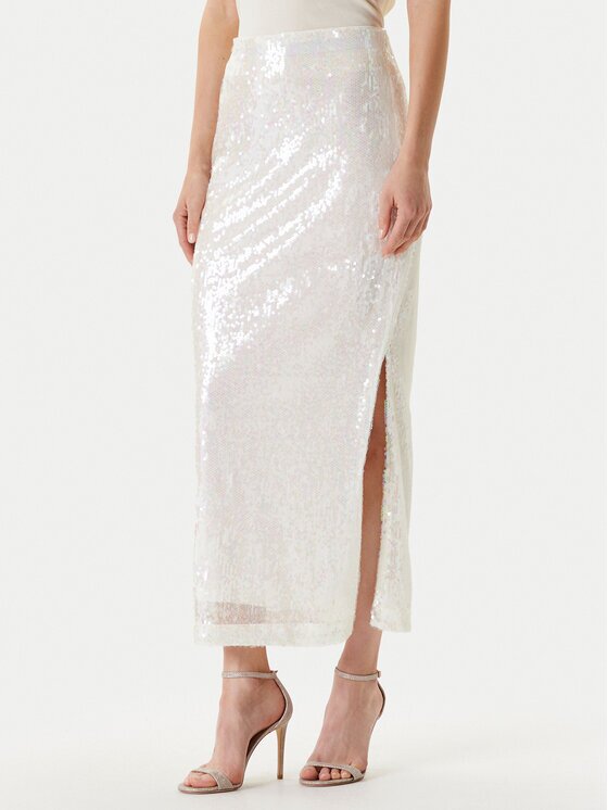 YAS Макси пола Sequina 26037771 Екрю Regular Fit